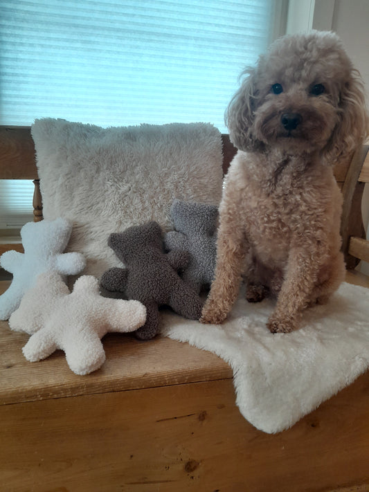 Judith & Florent Knuffelbeer Teddy– Blauw - Zacht pluchen vriendje voor je hond