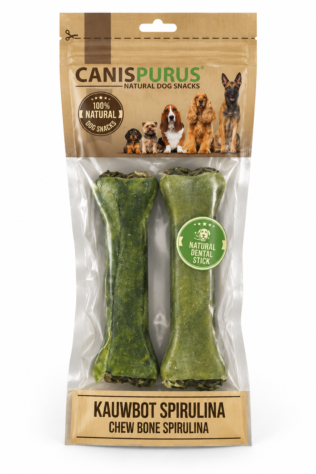 Canis Purus Kauwbot met Spirulina – 12 of 17 cm