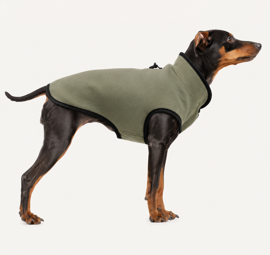 Milk & Pepper – Fleece hondenjas – Kaki