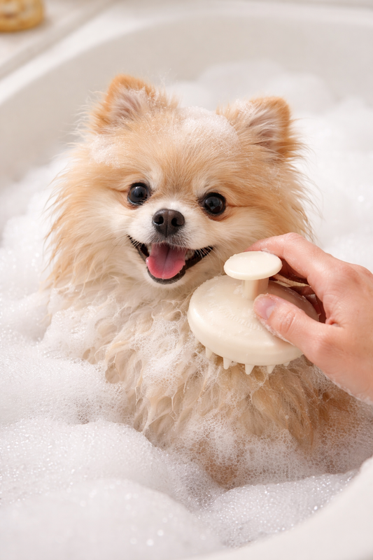 Nordog Bath Brush – Badborstel voor het wassen van honden - Cappuccino