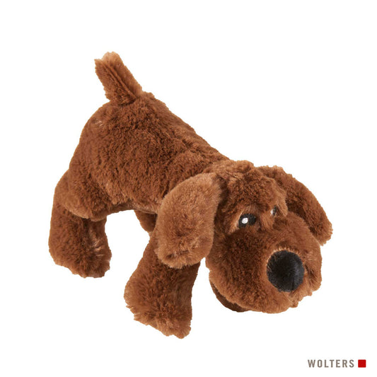 Wolters zacht hondenspeelgoed hondje – Bruin 30 cm - Zonder piepgeluid