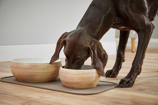 Wolters natuursteen look keramische voerbak large