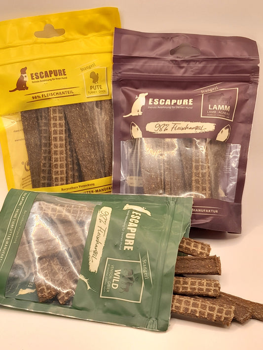 Escapure Kauwstrips Wild – Luchtgedroogde hondensnack zonder granen