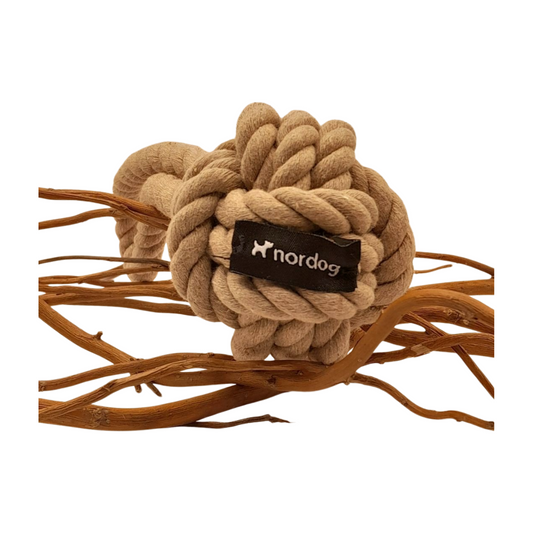 hondenspeelgoed organisch materiaal training gooispelletjes apporteerspel Nordog taupe