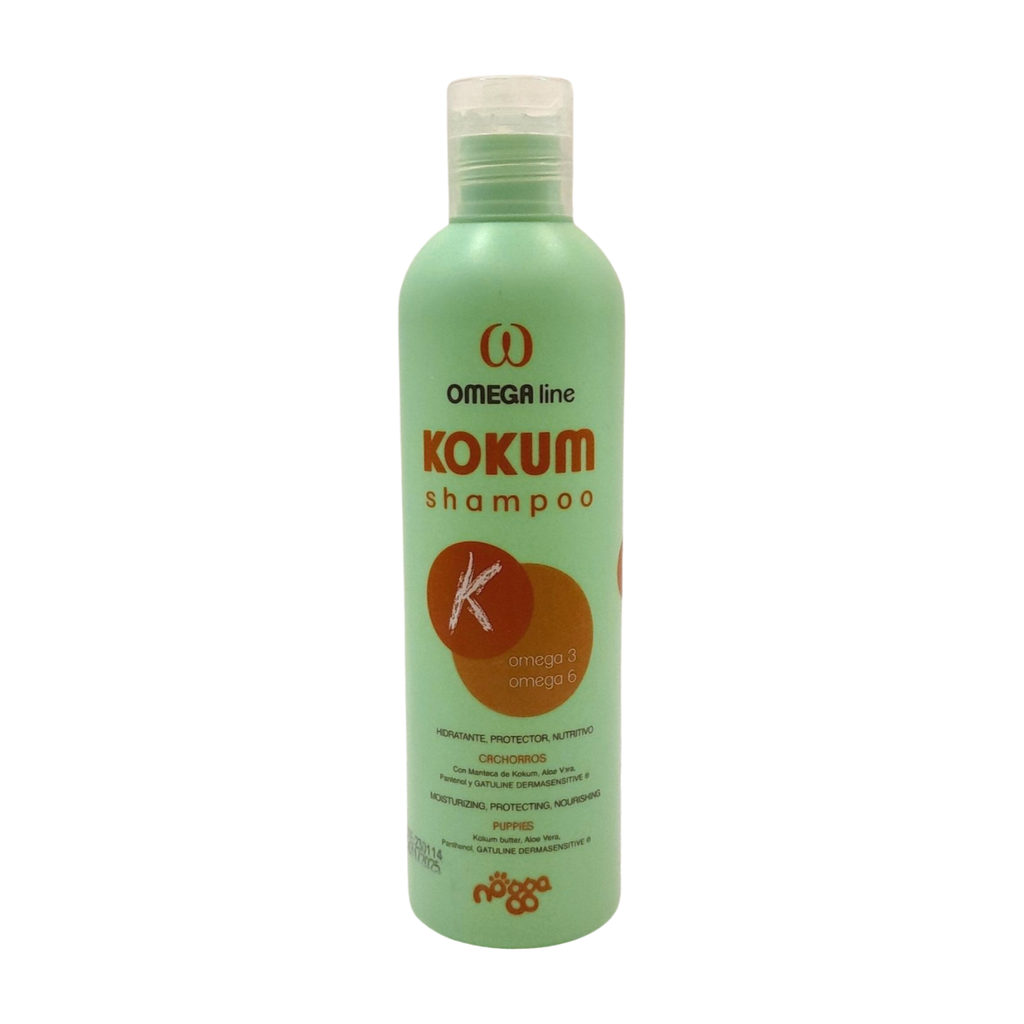 vachtverzorging voor puppy's Nogga Kokum hondenshampoo Omega line front
