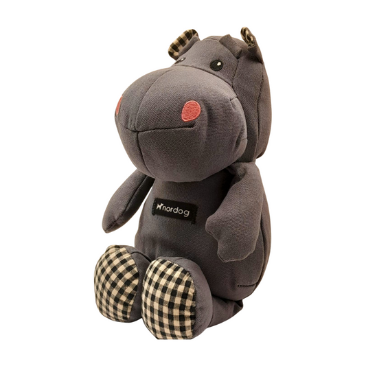 hondenspeelgoed knuffel nijlpaard nordog
