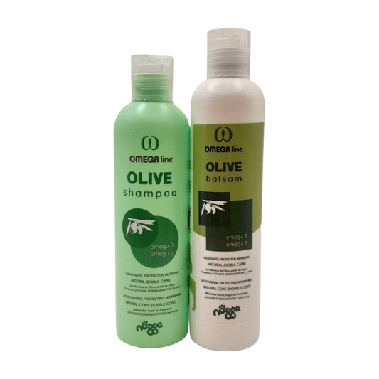 vachtverzorging Nogga Olive hondenshampoo Omega line en balsem voor honden Olive