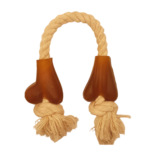 kauwbot hond Pure Nature 100% natuurlijk kauwspeeltjes met touw geen kunstmatige kleurstoffen apporteerspel tandverzorging speelgoed hond front