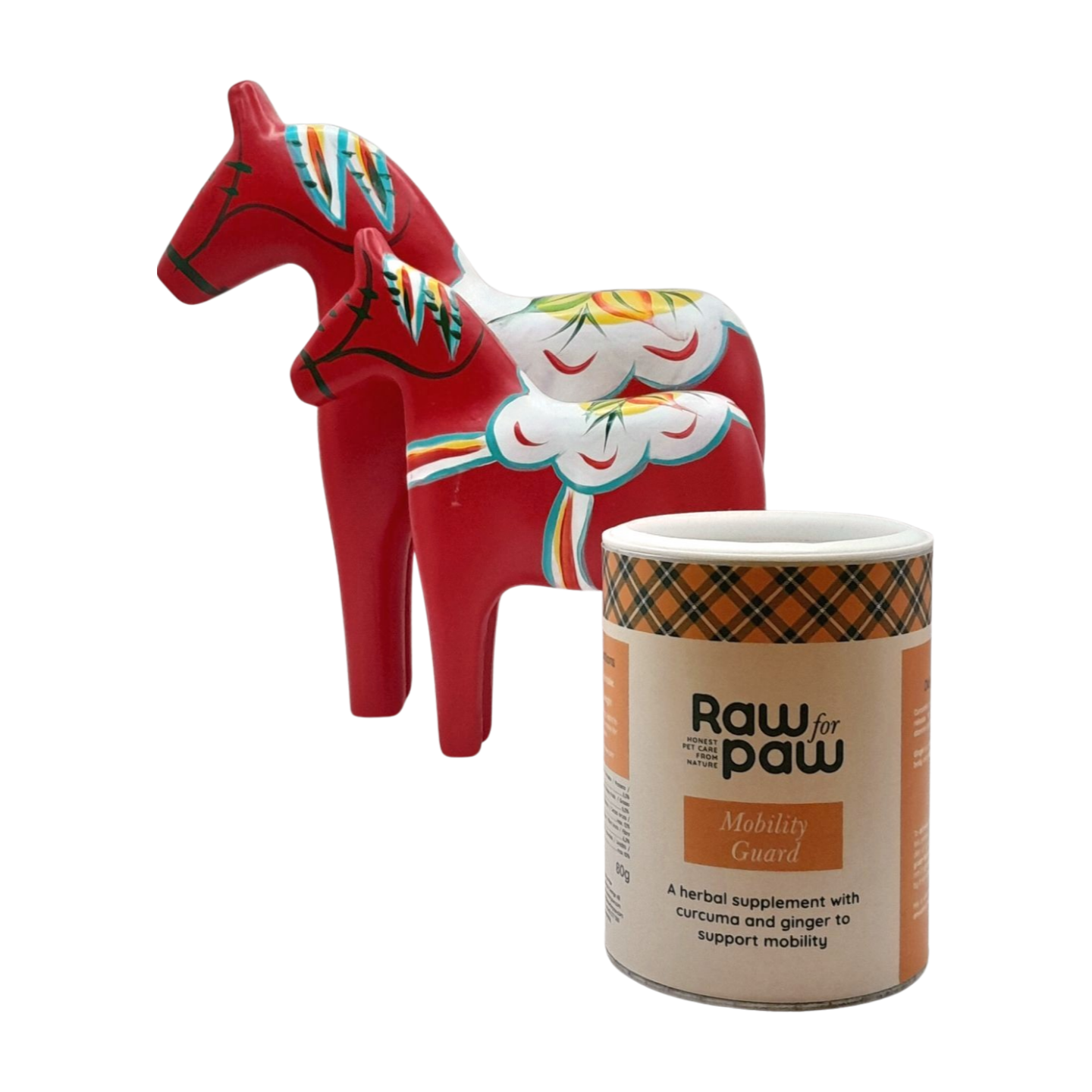 Supplement voor honden beweging en gewrichten natuurlijke kruidenmix Raw for Paw mobility guard vooraan