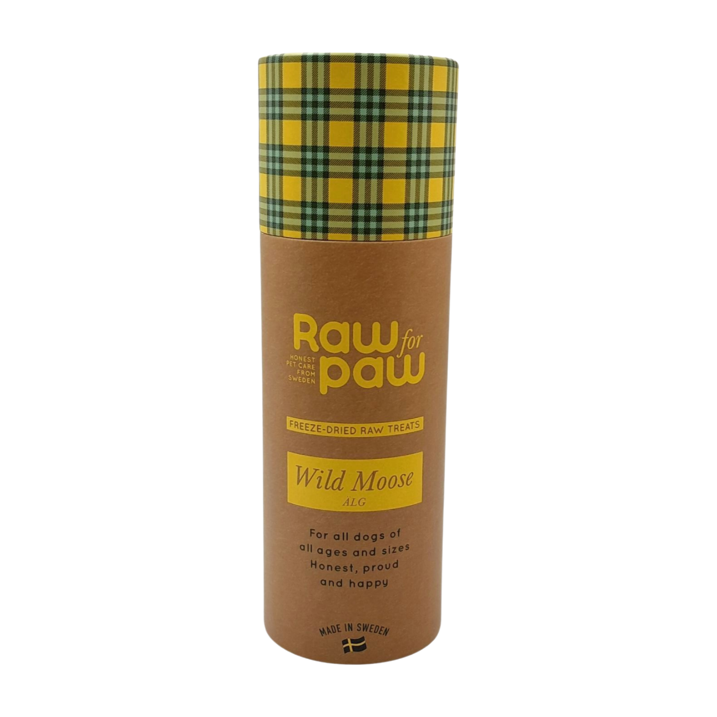 raw for paw gevriesdroogde snacks hondensnoepjes freeze dried treats tube wild moose wilde eland front
