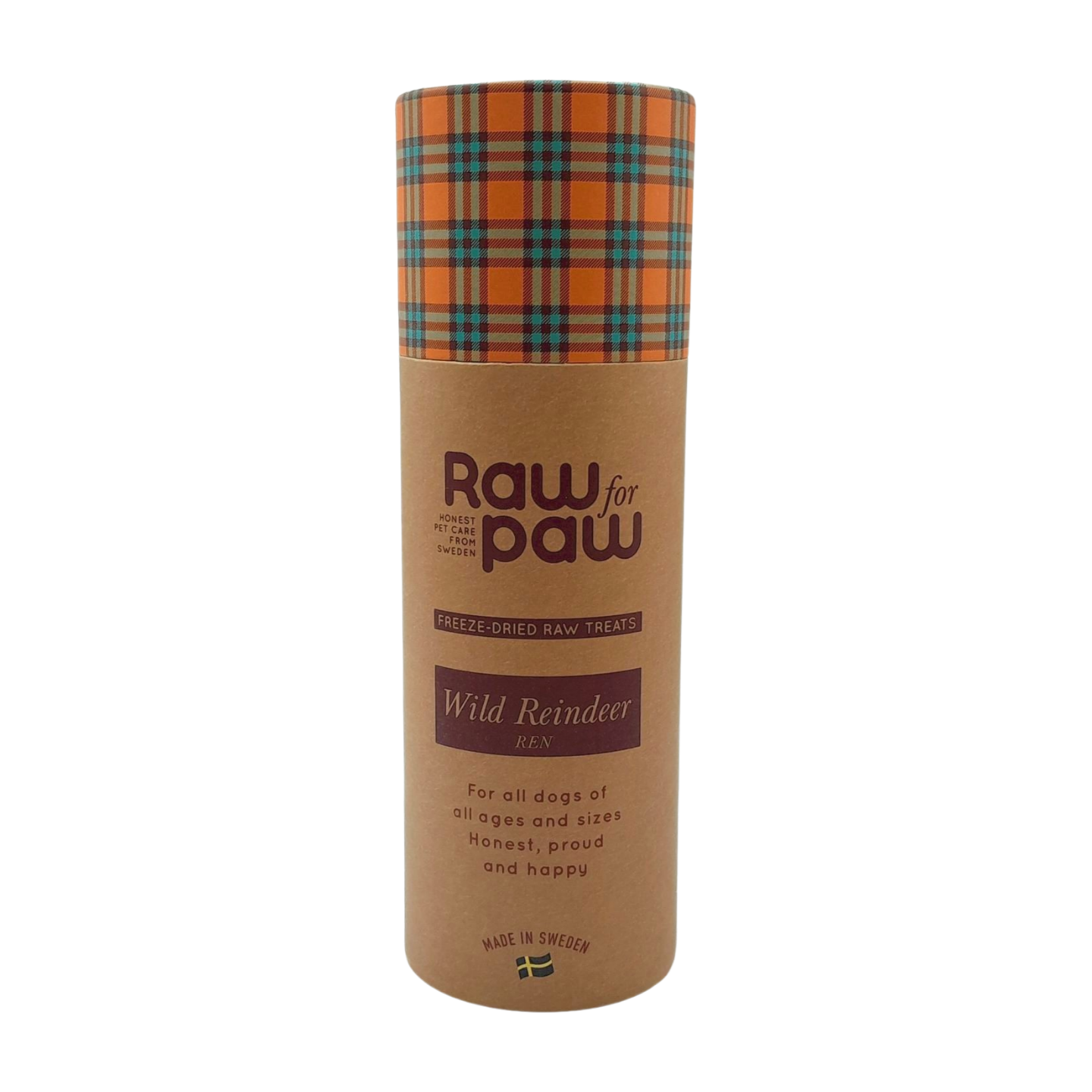 raw for paw gevriesdroogde snacks hondensnoepjes freeze dried treats tube wild reindeer wild rendier front