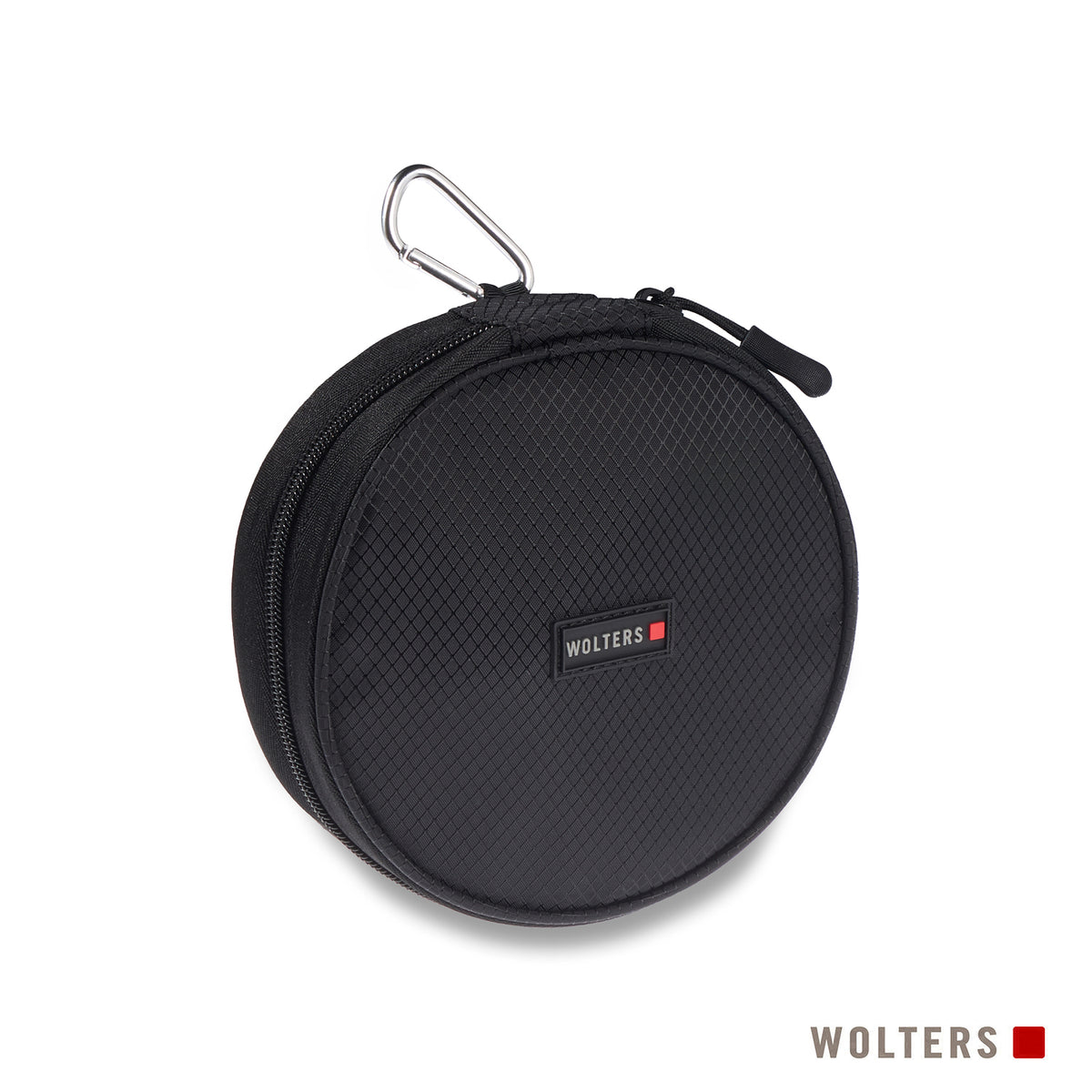 Compacte zwarte reisvoerbak voor honden van Wolters