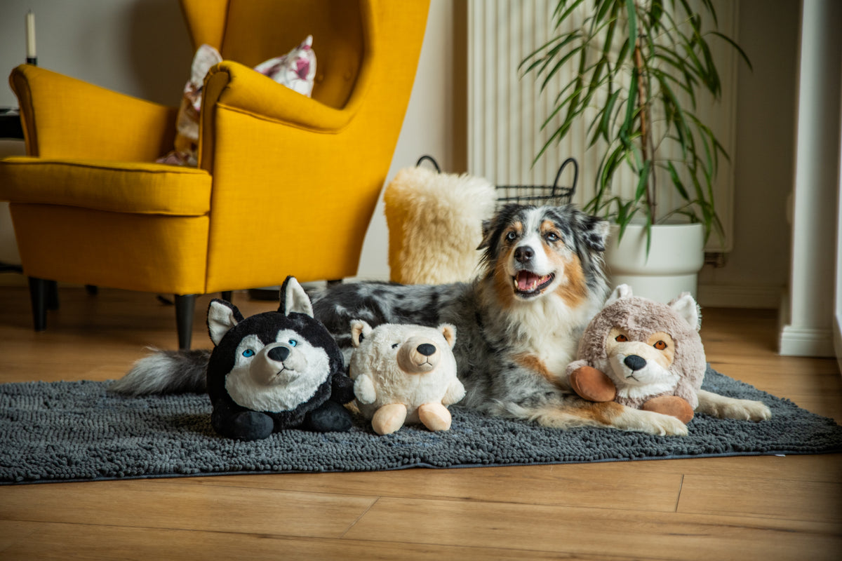 Wolters hondenknuffel in de vorm van een husky