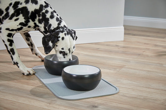 Wolters keramische voerbak met zwart-wit design voor honden