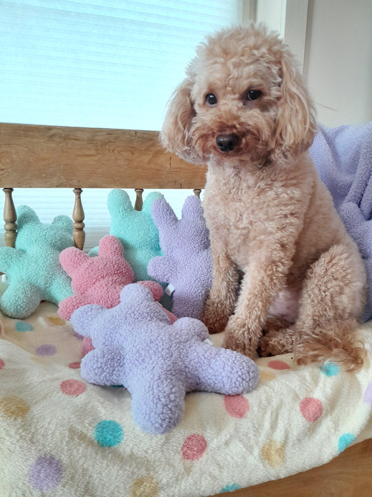 J&F Knuffelkonijn – Zachte hondenknuffel zonder piep - Lila