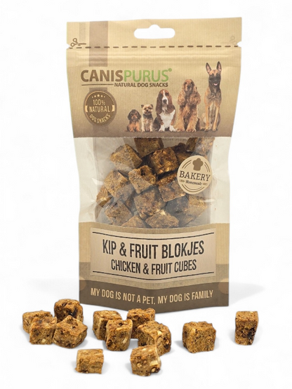 CanisPurus Bakery Kip & Fruit Blokjes – Graanvrije Gebakken Hondensnack