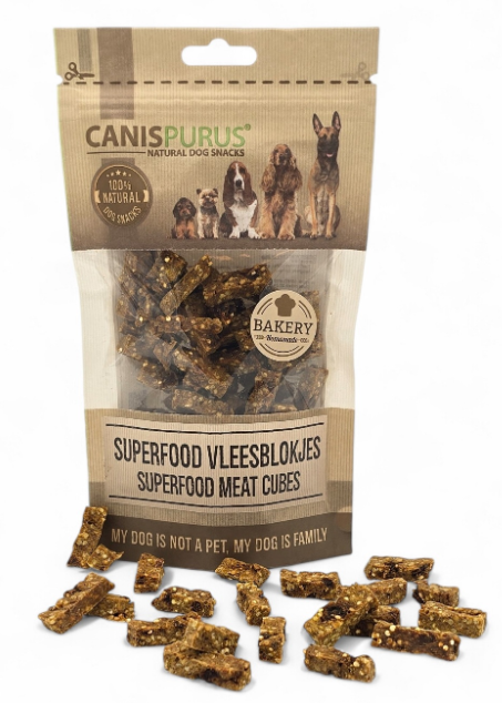 CanisPurus Bakery Superfood Vleesblokjes – Graanvrije Gebakken Hondensnack