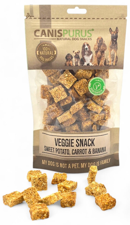 CanisPurus Snack Veggie Zoete Aardappel, Wortel & Banaan – Vegetarische Hondensnack