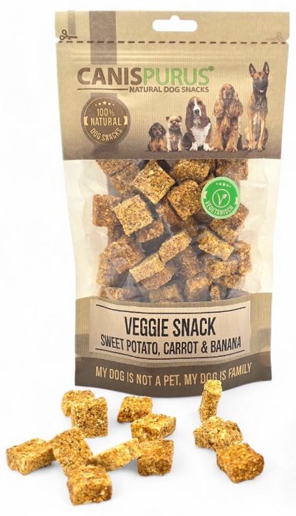 CanisPurus Snack Veggie Zoete Aardappel, Wortel & Banaan – Vegetarische Hondensnack
