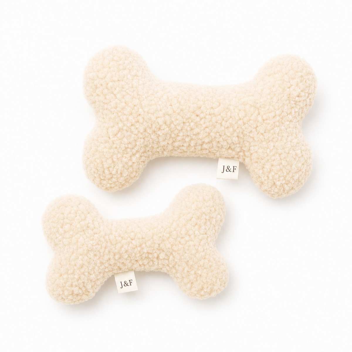 Champagnekleurige hondenknuffel van zachte teddystof