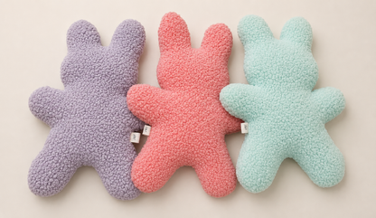 J&F Knuffelkonijn – Zachte hondenknuffel zonder piep - mint, lila of roze