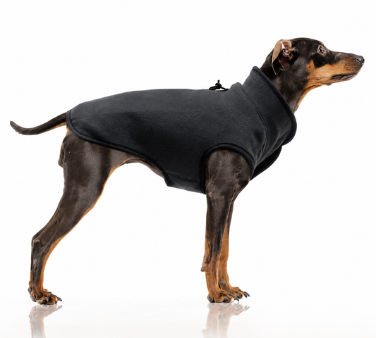 Milk & Pepper – Fleece hondenjas – Zwart
