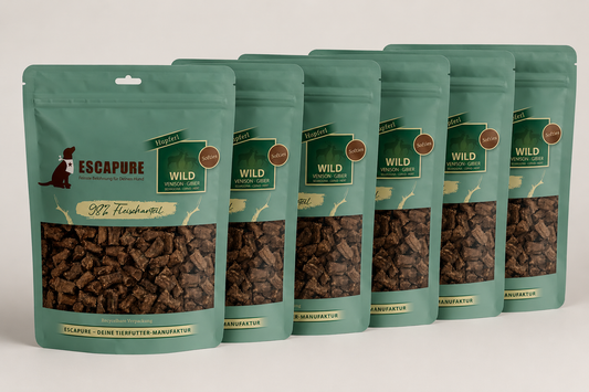 Escapure - Voordeelpak 6 stuks - Soft Snack Wild – 98% wildvlees