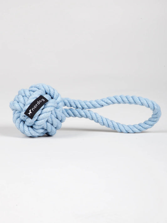 Nordog Knoopbal blauw – Duurzaam touwspeeltje