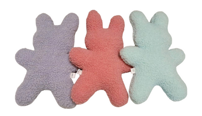 J&F Knuffelkonijn – Zachte hondenknuffel zonder piep - mint, lila of roze
