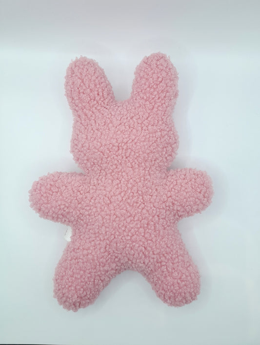 J&F Knuffelkonijn – Zachte hondenknuffel zonder piep - Roze