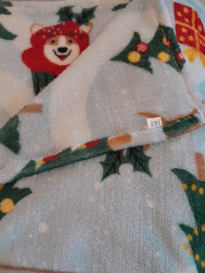 J&F Xmas Dogs – Groot kerst fleece dekentje (150 x 100 cm)