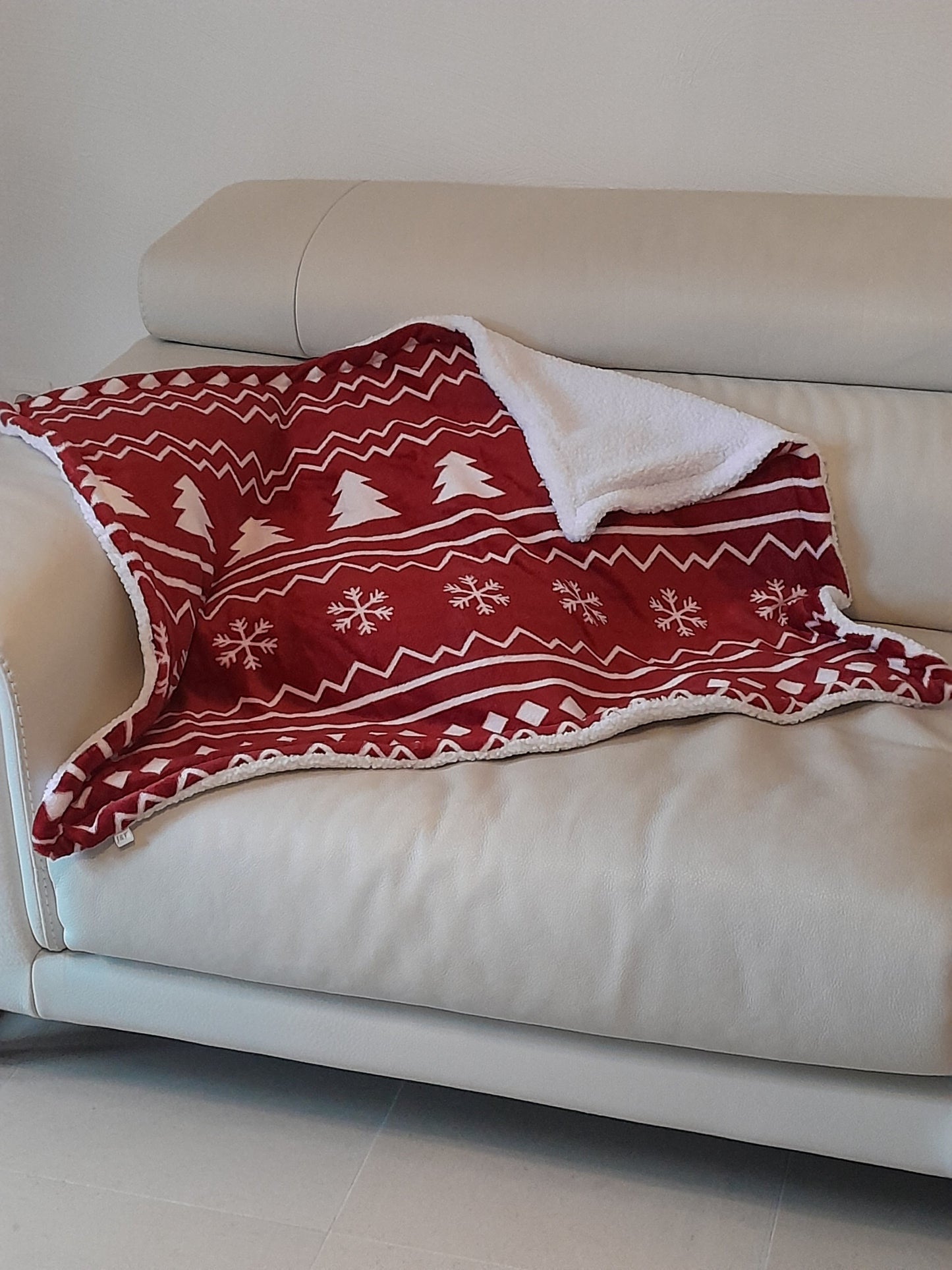 J&F Nordic Snug – Fleece & Teddystof dekentje (75 x 95 cm)