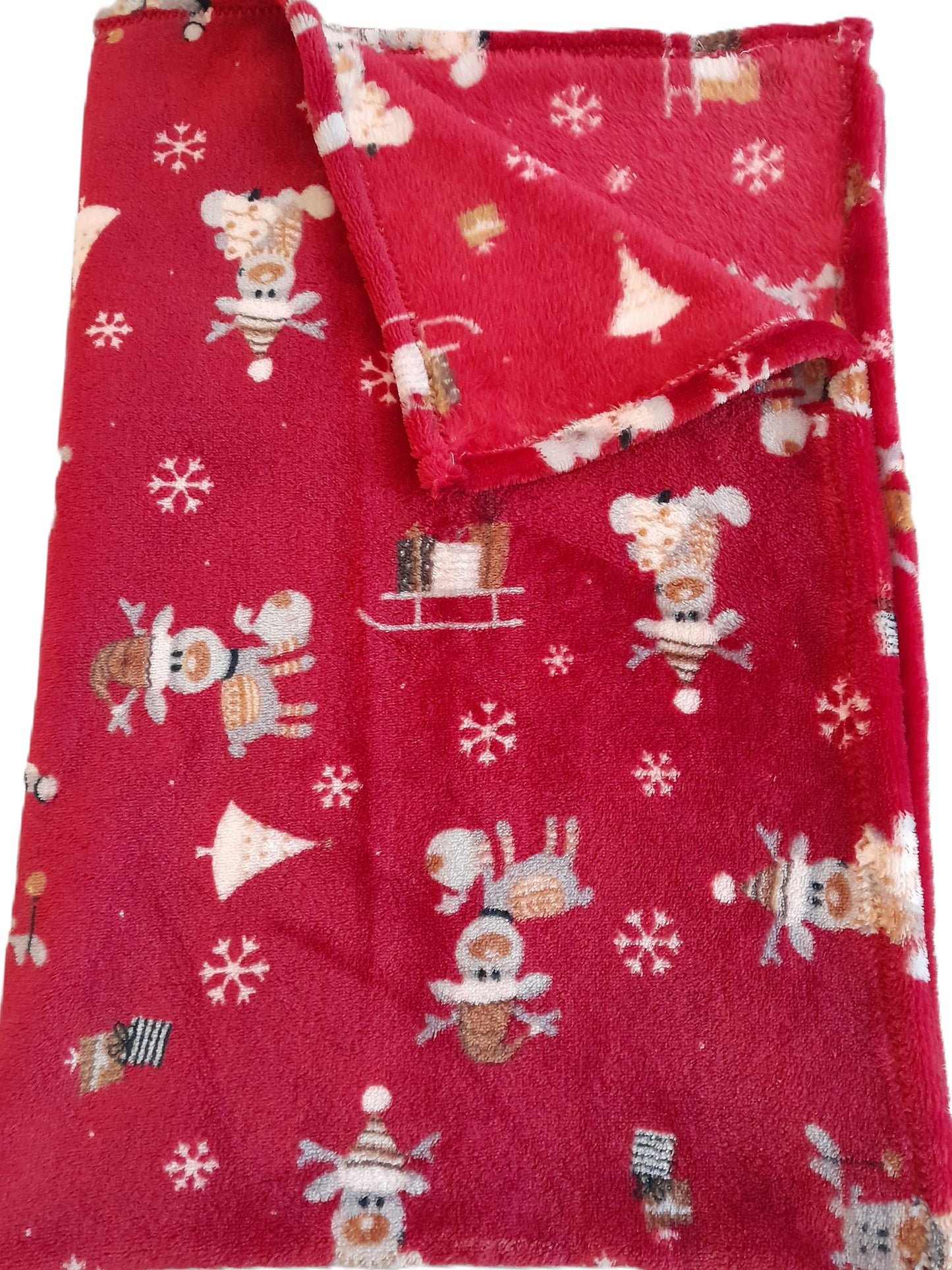 J&F Rudolph – Kerst fleece dekentje (70 cm x 95 cm)
