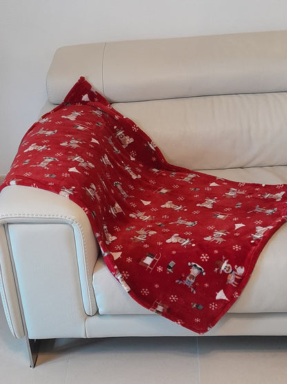 J&F Rudolph – Kerst fleece dekentje (70 cm x 95 cm)