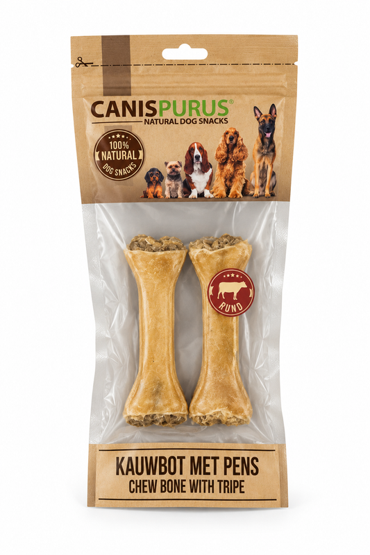 Canis Purus – Kauwbot runderhuid met pens – 12 of 17 cm