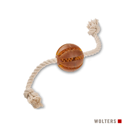 pure nature dental rope toy with ball