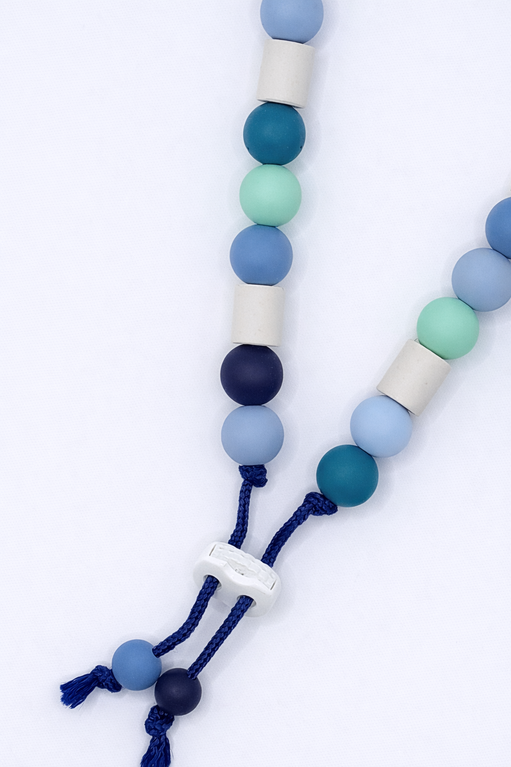 verstelbare anti-teken ketting hond blauw met schuifsluiting