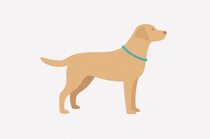 J&F Natuurlijke antitekenketting met EM kralen – Aqua Breeze - maten XS - L