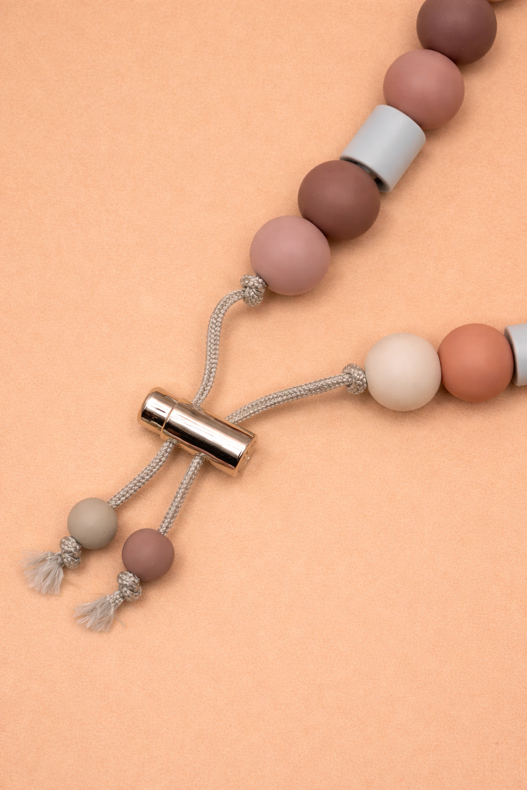 anti-tekenketting hond naturel tinten met EM kralen