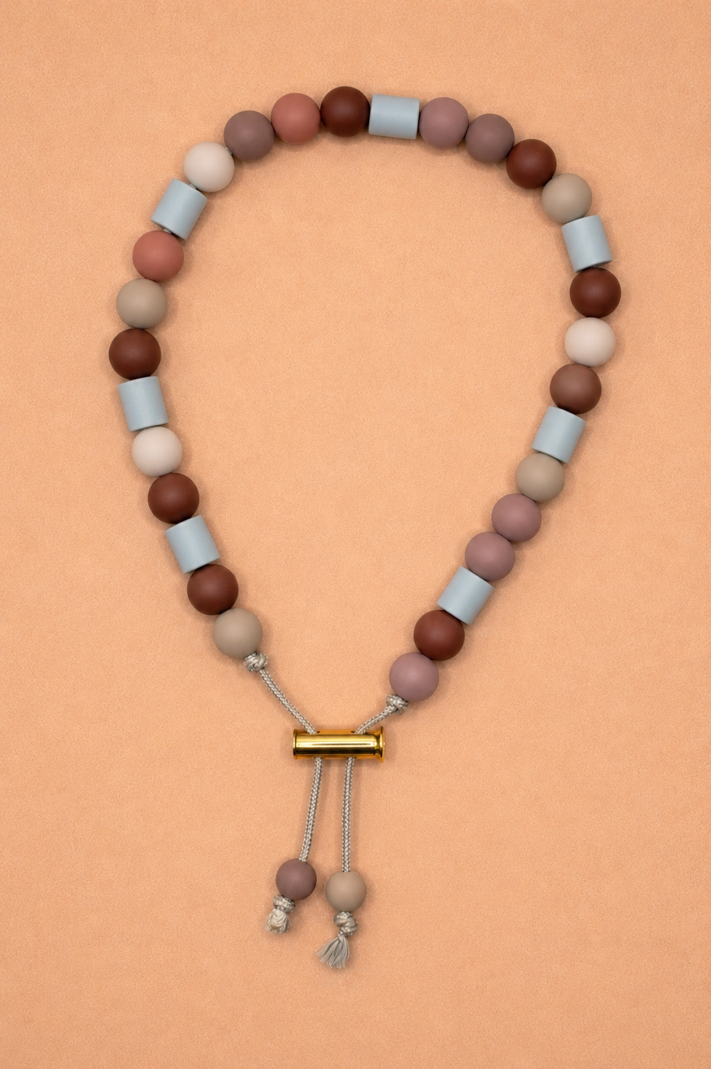 J&F Natuurlijke antitekenketting met EM kralen – Warm Nature - maten XS - L