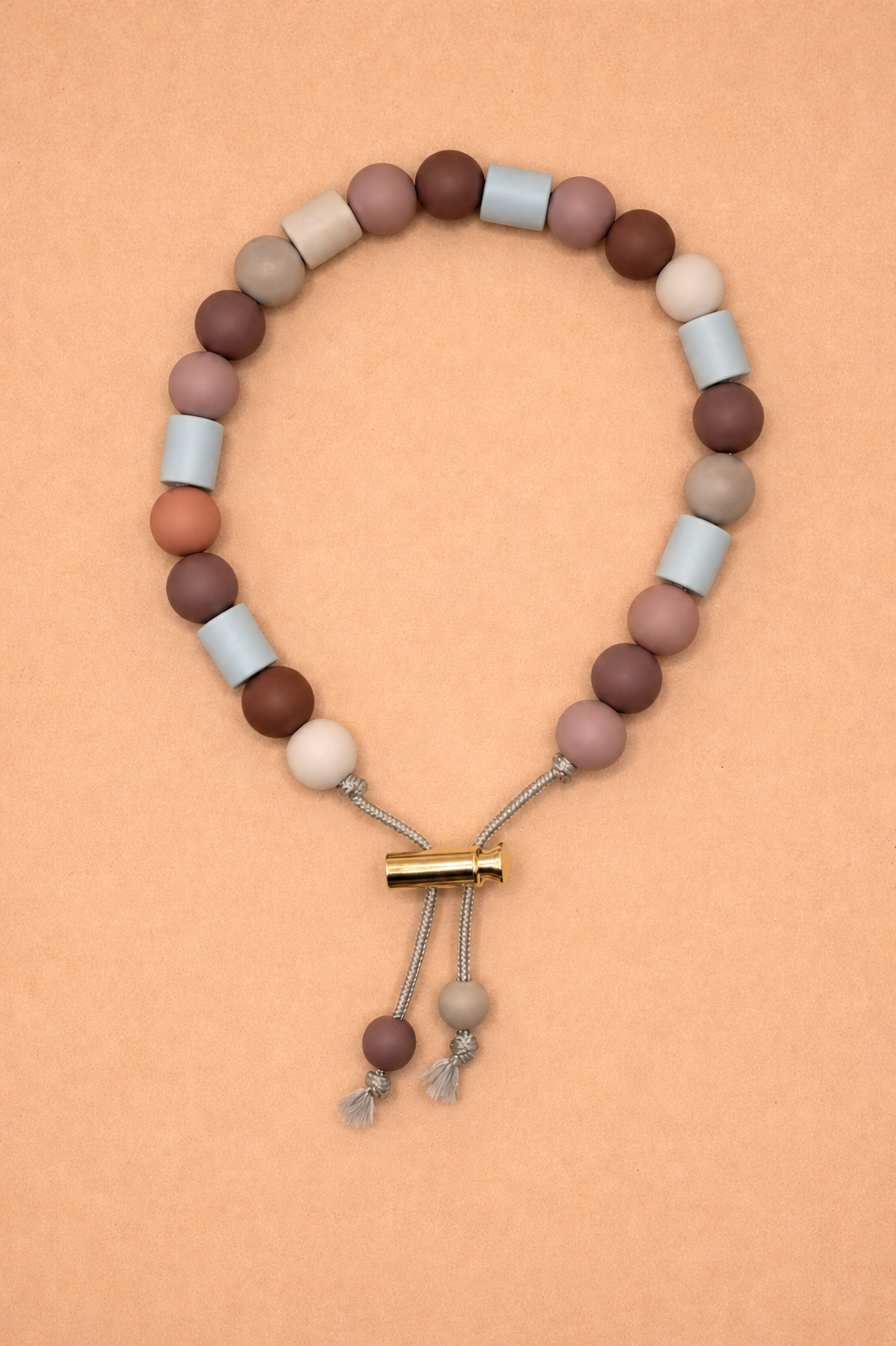 J&F Natuurlijke antitekenketting met EM kralen – Warm Nature - maten XS - L