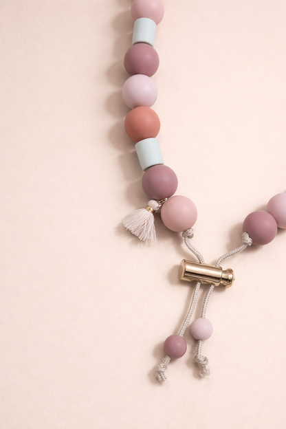 anti-tekenketting hond roze met silicone en keramiek