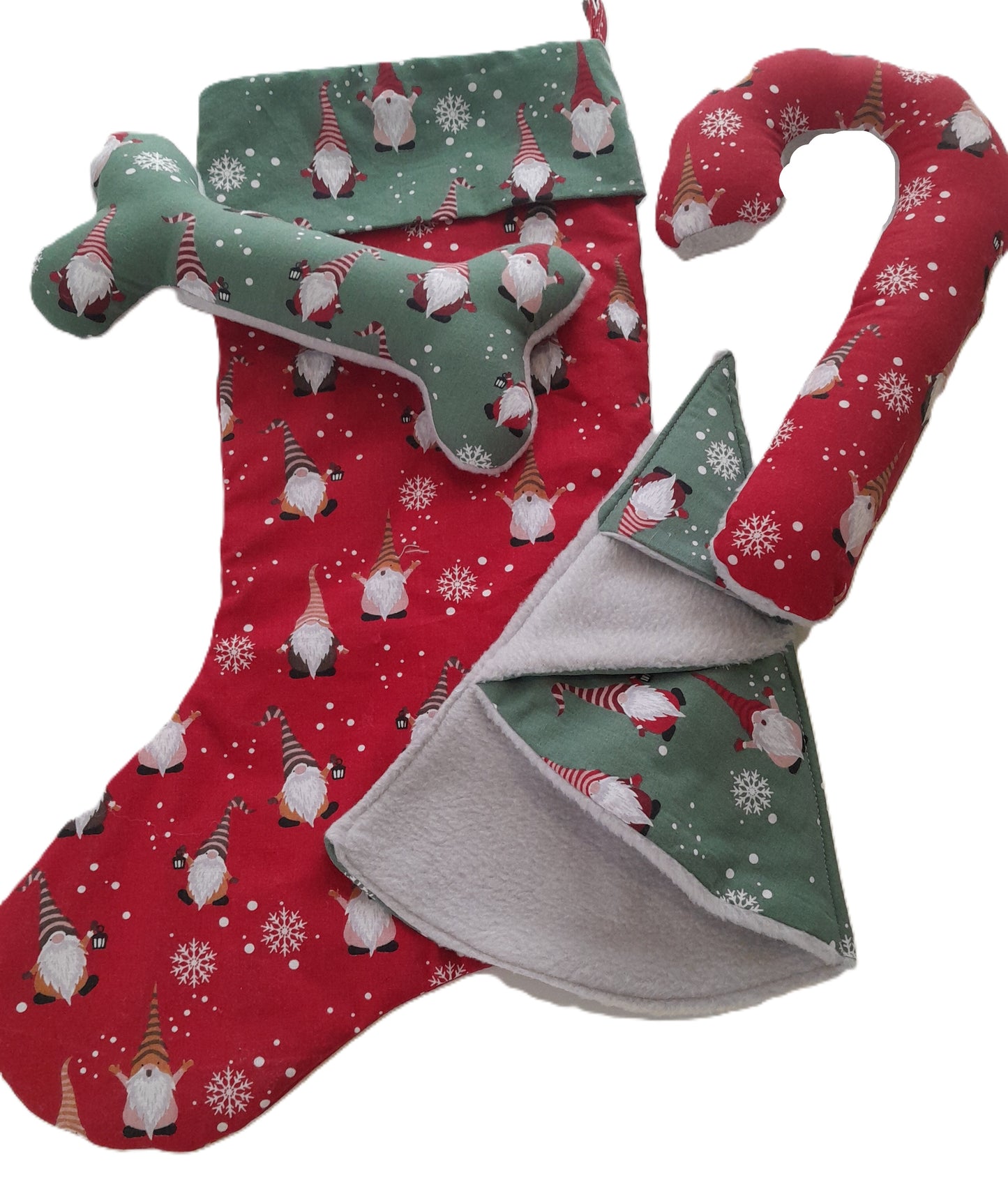 J&F Kerstsok Medium – Kerstcadeau met zachte speeltjes