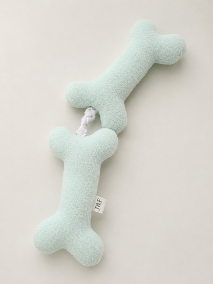 Mintkleurige hondenknuffel met zachte schakels van Judith & Florent