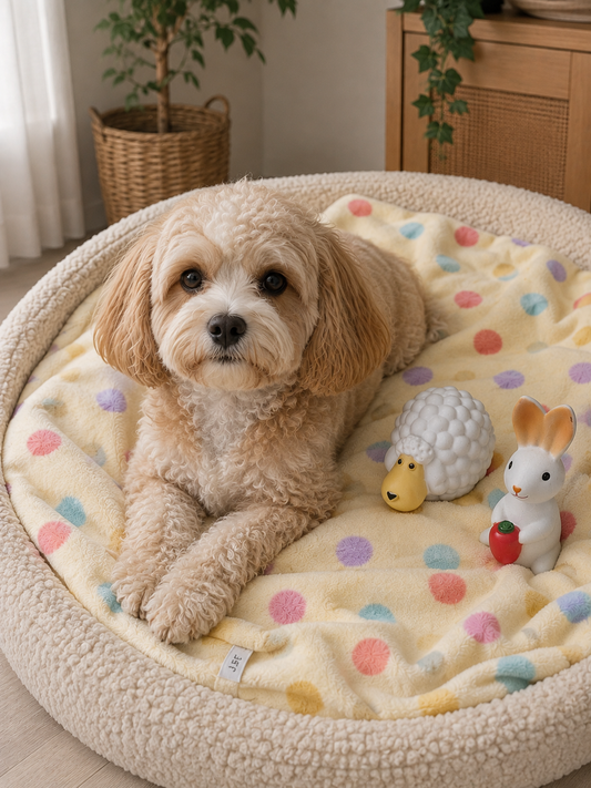 premium deken hond pastel
