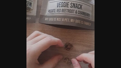 CanisPurus Snack Meat Bites Rund, Pompoen & Veenbes – Trainingssnack voor honden