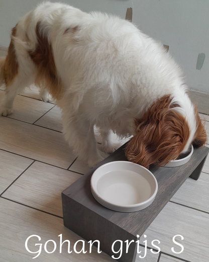 Stijlvolle verhoogde voerbak voor honden uit de Gohan collectie