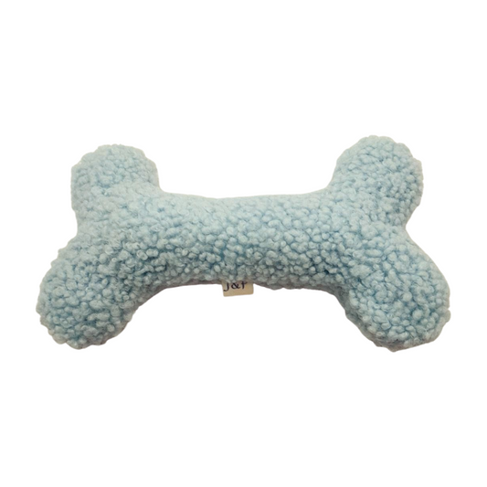 Judith & Florent Pluchen hondenspeeltje – Zacht teddystof blauw