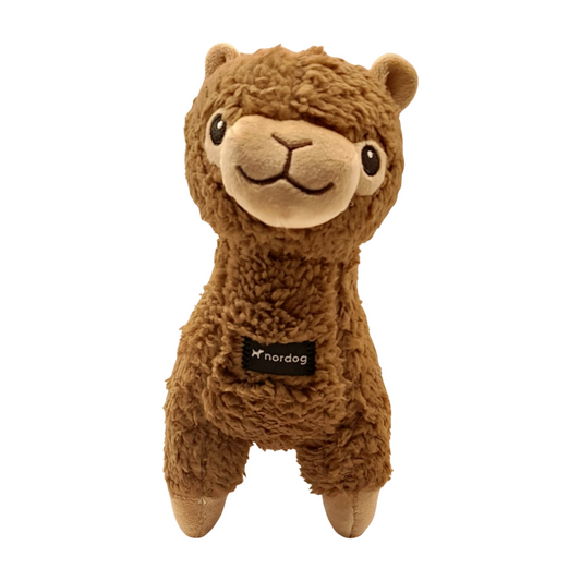 hondenspeelgoed knuffel alpaca nordog front
