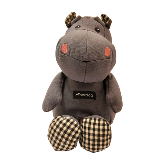 hondenspeelgoed knuffel nijlpaard nordog front